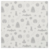 Spookie Things Pattern - Sneeuw + Mist Stof (Swatch)