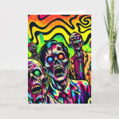 Spookie Zombies Halloween en kleurplaat Kaart (Voorkant)