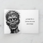 Spookie Zombies Halloween en kleurplaat Kaart (Binnen)