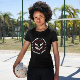 Spookiest voetbal halloween sporten t-shirt