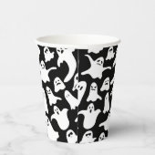 Spookige geest halloween zwart papieren bekers (Rechts)