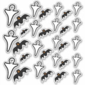 Spookige geesten en onruststokers sticker (Voorkant)