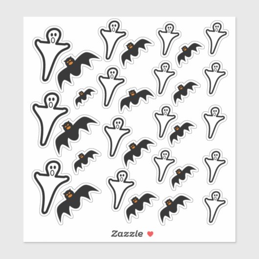 Spookige geesten en onruststokers sticker (Vel)