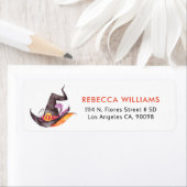 Spookige heksen pet en snacke broche etiket (Insitu)