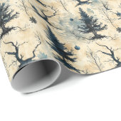 Spookige kerstboom cadeaupapier (Rol Hoek)