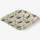 Spookige kerstboom papieren bordje (Gebogen)