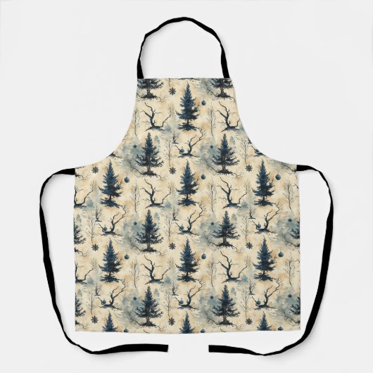 Spookige kerstboom schort (Voorkant)
