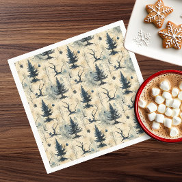 Spookige kerstboom servet