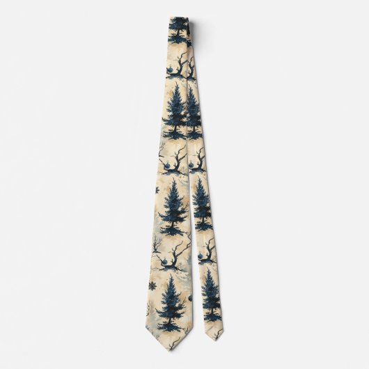 Spookige kerstboom stropdas (Voorkant)
