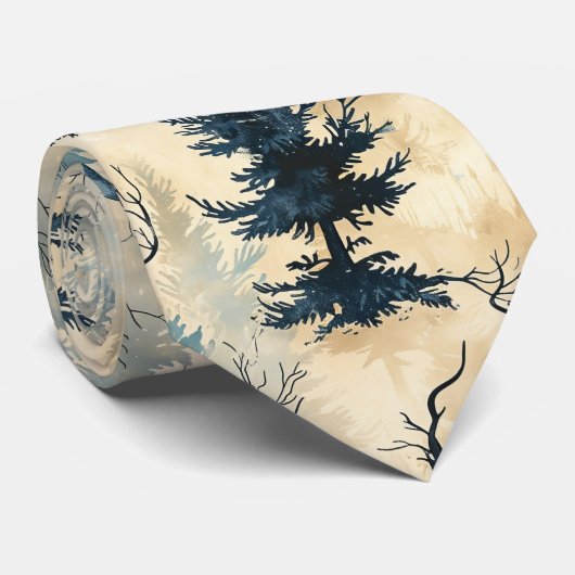 Spookige kerstboom stropdas (Opgerold)