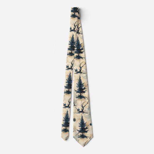 Spookige kerstboom stropdas (Achterkant)