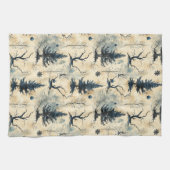 Spookige kerstboom theedoek (Horizontaal)