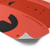 Spookige pompoenen in enge kostuums. Happy Hallowe Poster (Hoek)