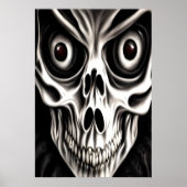 Spookige schedel met grote ogen | AI Art Poster (Voorkant)