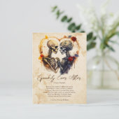 Spookily Ever After Love  Romance Halloween Briefkaart (Staand voorkant)