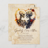 Spookily Ever After Love  Romance Halloween Briefkaart (Voorkant / Achterkant)