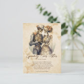 Spookily ooit na paar liefde Halloween Briefkaart (Staand voorkant)