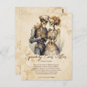 Spookily ooit na paar liefde Halloween Briefkaart (Voorkant / Achterkant)