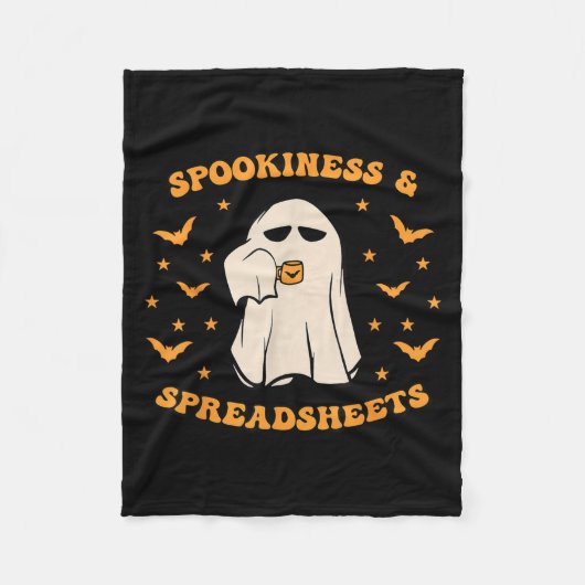 Spookiness en spreadsheets Halloween Accountant B Fleece Deken (Voorkant)