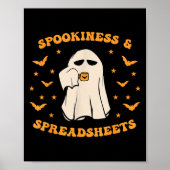 Spookiness en spreadsheets Halloween Accountant B Poster (Voorkant)