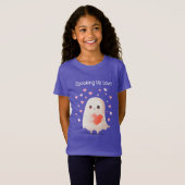 Spooking Up Love Schattige Ghost Halloween T-shirt (Voorkant volledig)