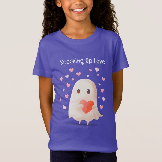Spooking Up Love Schattige Ghost Halloween T-shirt (Voorkant)