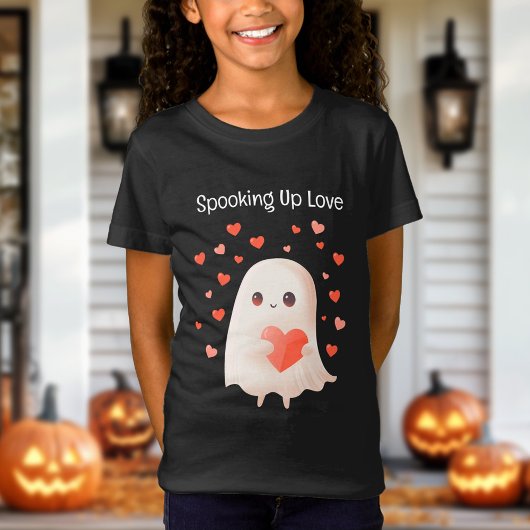 Spooking Up Love Schattige Ghost Halloween T-shirt