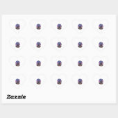 Spookjager Grim Reaper Skelet Zeis Paarse Vlam Hart Sticker (Vel)
