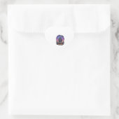 Spookjager Grim Reaper Skelet Zeis Paarse Vlam Hart Sticker (Tas)