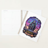 Spookjager Grim Reaper Skelet Zeis Paarse Vlam Planner (Display)