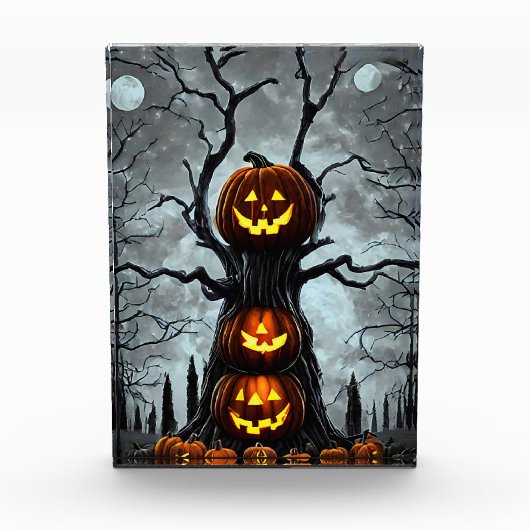 spookjas lantern pomkin tree fantasy Darbe ar Fotoblokken (Voorkant)