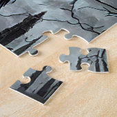 spookjas lantern pomkin tree fantasy Dark art Legpuzzel (Zijkant)