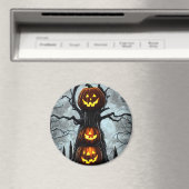 spookjas lantern pomkin tree fantasy Dark art Magneet (Insitu (Vaatwasser))