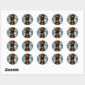 spookjas lantern pomkin tree fantasy Dark art Ronde Sticker (Vel)