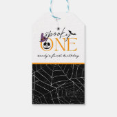 Spookje Eerste verjaardag Halloween Cadeaulabel (Achterkant)
