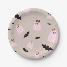 Spookjes met Bows Halloween Party Papieren Bordje