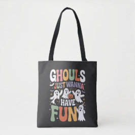 Spookjes Willen Gewoon Leuke Tijd Retro Geest Hall Tote Bag