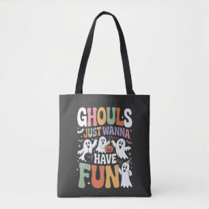 Spookjes Willen Gewoon Leuke Tijd Retro Geest Hall Tote Bag