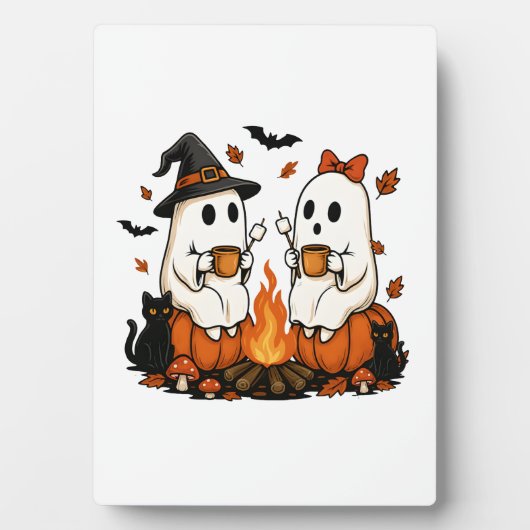 Spookkampvuur Halloween Fotoplaat (voorkant)