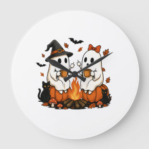 Spookkampvuur Halloween Grote Klok