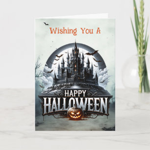 Spookkasteel Halloween Feestdagen Kaart