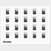 Spookkasteel Silhouette Vierkante Sticker (Vel)