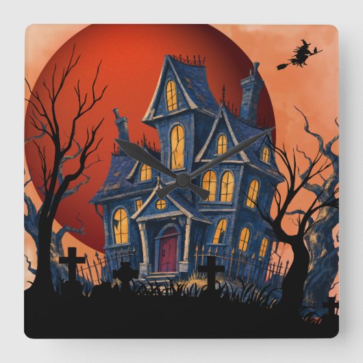 Spookkasteel Vierkante Klok (Voorkant)