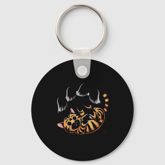 Spookkat Meme Grappige Halloween Soky Kitty Sleutelhanger (Voorkant)