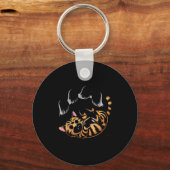 Spookkat Meme Grappige Halloween Soky Kitty Sleutelhanger (Voorkant)