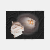 Spookkat Spookkatje Grappige Kat Meme Halloween Fleece Deken (Voorkant (Horizontaal))