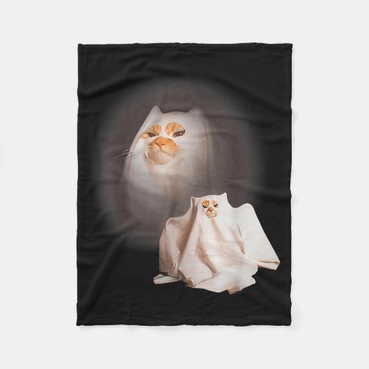 Spookkat Spookkatje Grappige Kat Meme Halloween Fleece Deken (Voorkant)
