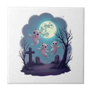 Spookkatparade Tegeltje