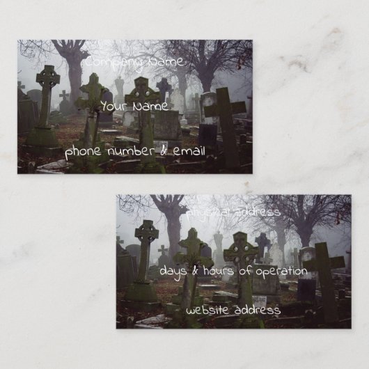 spookkerij visitekaartje (Voorkant / Achterkant)