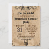  spookkige gothic, halloween party-uitnodiging kaart (Voorkant)